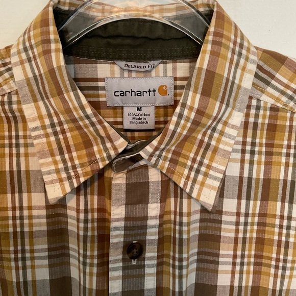 Carhartt Plaid Button Up Short Sleeve Shirt - Picture 3 of 10